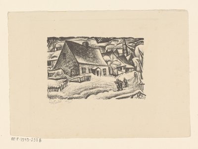 Altenberg (Ertsgebergte) (eredeti cím a tárgyon) alkotó: Leo Gestel (signed by artist)