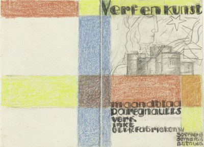 Maandblad Verf en Kunst van P.A. Regnault (Entwurf in Farbe) alkotó: Leo Gestel