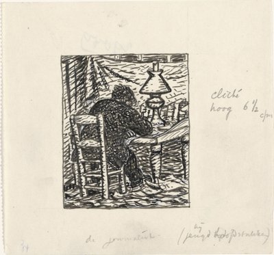 Az ember asztalnál ír alkotó: Leo Gestel