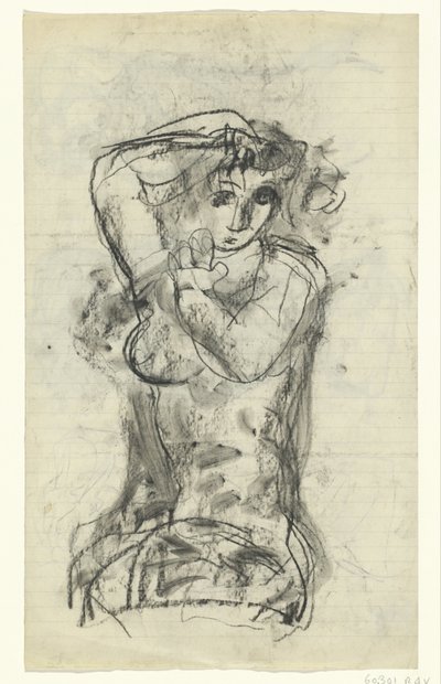 Meztelenül ülő nő alkotó: Leo Gestel
