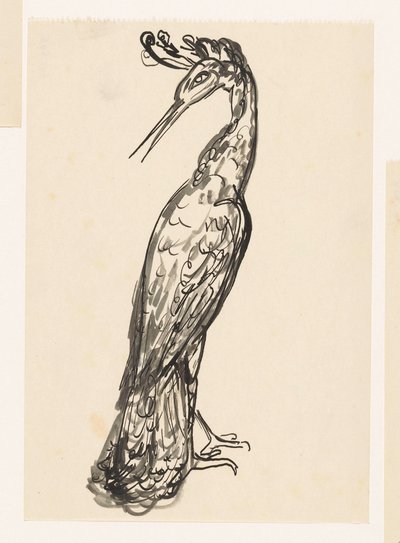 Heron hátrafordított fejjel alkotó: Leo Gestel