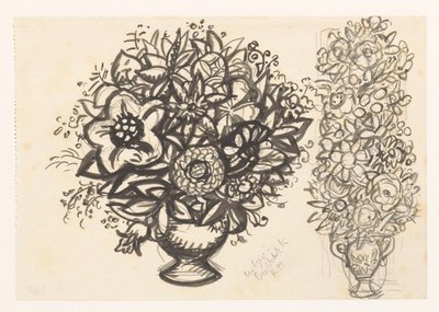 Két váza virággal alkotó: Leo Gestel