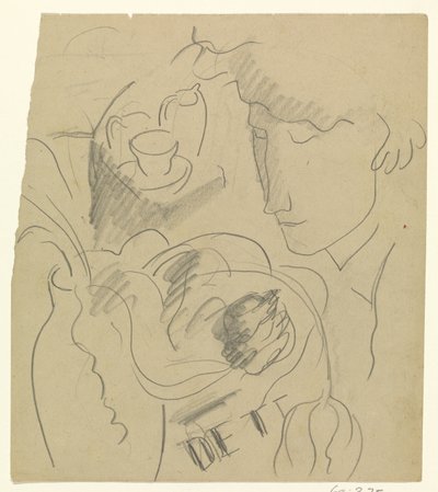 Nő virágok illatát egy vázában alkotó: Leo Gestel