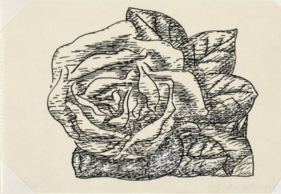 Cím nélkül (rózsa) Matrica Gestel életrajzához, Porf. W. van der Pluym alkotó: Leo Gestel