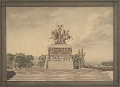 Tervezés a Waterloo győzelmének emlékművéhez, 1815. alkotó: Leo von Klenze