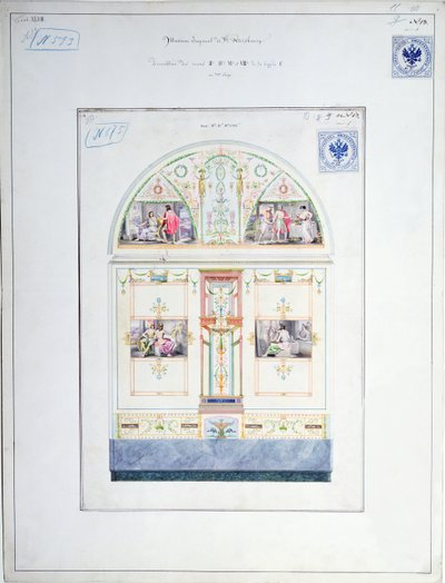 A szentpétervári Ermitázs falfestménye, 1840 körül alkotó: Leo von Klenze