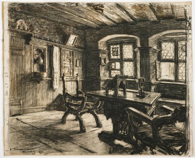 Dürer szobája Nürnbergben, 1896 alkotó: Leon Augustin Lhermitte