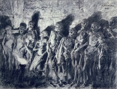 A múmiák boltozata, avagy csontvázak a Bordeaux-i Szent Mihály-toronyból, 1885 (szén papíron) alkotó: Leon Augustin Lhermitte
