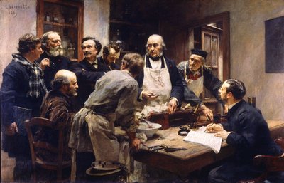 Claude Bernard órája a College de France-ban alkotó: Leon Augustin Lhermitte