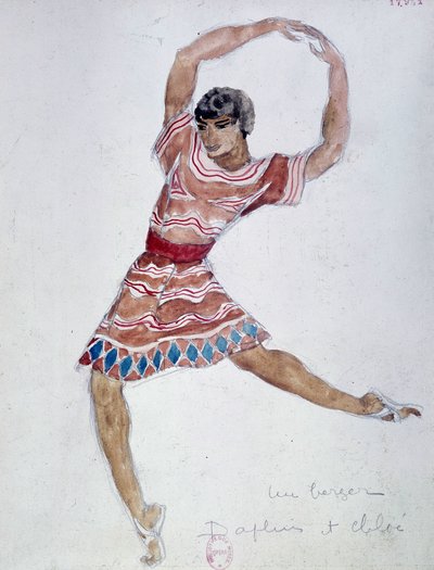 Bakst jelmez Michel Fokine „Daphnis and Chloé”-jához alkotó: Leon Bakst