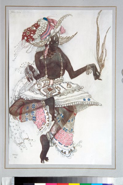 Ballets russes – Leon Bakst (1866-1924) által tervezett jelmez Michel Fokine "A kék isten" című balettjéhez alkotó: Leon Bakst