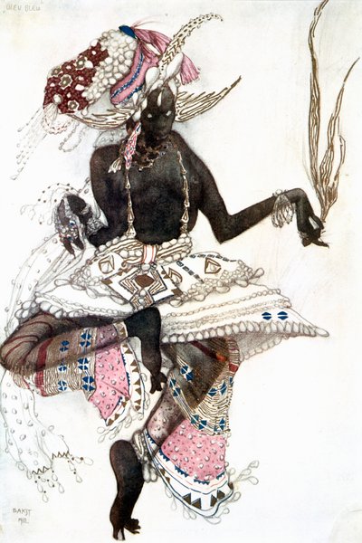 Bayadere jelmezterve a Le Dieu Bleu The Blue God-hoz, 1911 alkotó: Leon Bakst