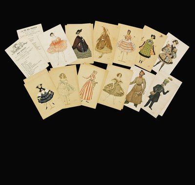 A "La Fee de la Poupees" jelmeztervei alkotó: Leon Bakst