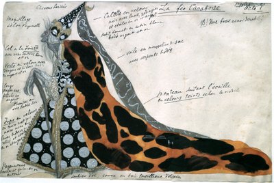 Tündér Carabosse, jelmezterve Csajkovszkij balett Csipkerózsika című művéhez, 19. század eleje alkotó: Leon Bakst