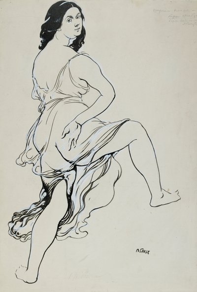 Portré Isadora Duncan táncáról, XX. század eleje alkotó: Leon Bakst