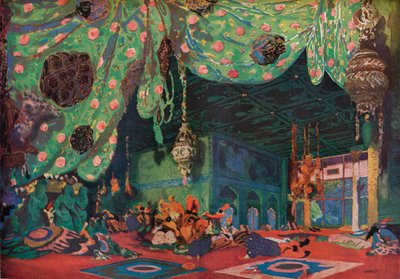Beállítás Scheherazade-ra, 1910 alkotó: Leon Bakst