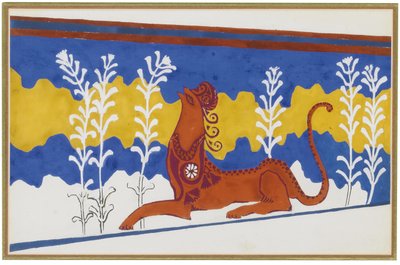 A Ballet Phèdre színpadterve, 1923 körül alkotó: Leon Bakst