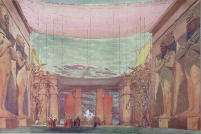 Színpadterv a Cléopatre baletthez, 1909 alkotó: Leon Bakst