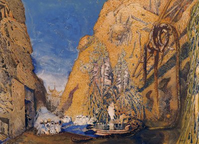 Színpad a „Dieu Bleu”-hoz, Reynaldo Hahn (1845-1947) 1911 alkotó: Leon Bakst