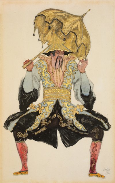 A kínai mandarin, a "Csipkerózsika" jelmezterve, 1921 alkotó: Leon Bakst