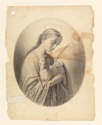 Szent Ágnes alkotó: Leon Dabo