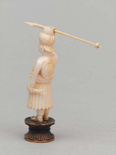 Fekete gyalog, sakkfigura, India, 1820 körül alkotó: Leon Hornecker