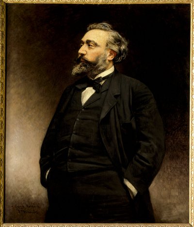 Leon Gambetta (1838 - 1882) francia politikus portréja. Leon Joseph Bonnat (1833 - 1922) festménye (h s/t 1,15 x 1). - Leon Gambetta (1838-1882) francia politikus portréja. Leon Joseph Bonnat (1833-1922) festménye. Kastélymúzeum, Versaille alkotó: Leon Joseph Florentin Bonnat