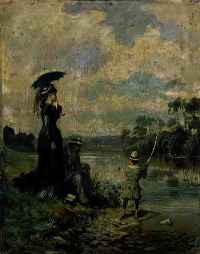 A horgászparti alkotó: Leon Joseph Voirin