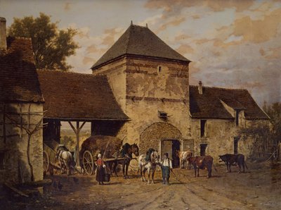 The Farmyard (olaj, vászon) alkotó: Leon Legat