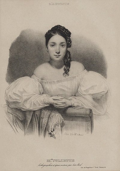 Juliette Drouet portréja 1806-1883, 1832. alkotó: Leon Noel