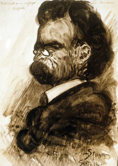 Friedrich Nietzsche (1844-1900) német filozófus és költő Leon Spilliaert gouache és porcelán tintája 1901 alkotó: Leon Spilliaert
