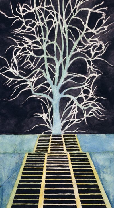 A fa a lépcső végén - De boom boven aan de trap alkotó: Leon Spilliaert