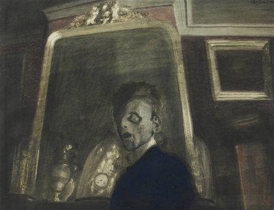 Önarckép a tükör előtt, 1908. alkotó: Leon Spilliaert