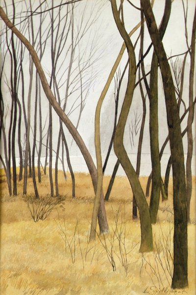 Fák (akvarell és ceruza papíron) alkotó: Leon Spilliaert