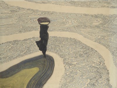 Nő a partvonalon, 1910. alkotó: Leon Spilliaert