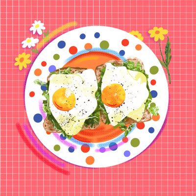 Bloomy Morning Bites, 2025 (digitális) alkotó: Leona Tsiara