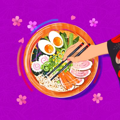 Ramen Bliss, 2025 (digitális) alkotó: Leona Tsiara