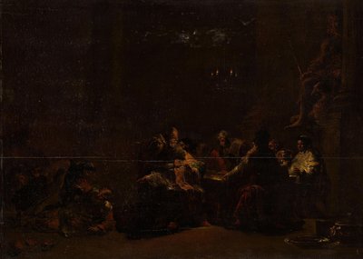 Pashur megöli Jeremiást a templomban alkotó: Leonaert Bramer