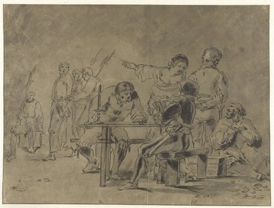 Péter megtagadja Krisztust alkotó: Leonaert Bramer