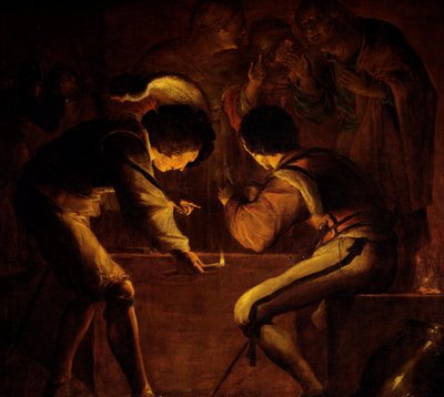 Szent Péter tagadása alkotó: Leonaert Bramer