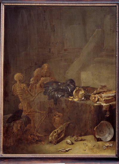 Vanitas (festmény tölgyfára) alkotó: Leonaert Bramer