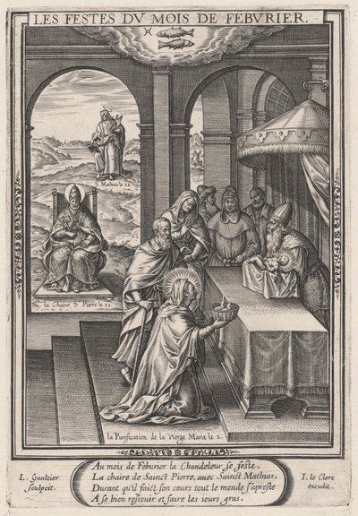 Les Festes du mois de Feburier (Február: a Szűz megtisztulása) alkotó: Leonard Gaultier