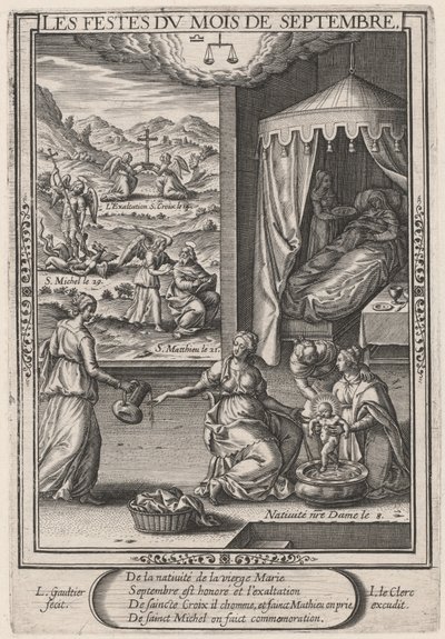 Szeptemberi ünnepek (szeptember: Szűzanya születése) alkotó: Leonard Gaultier