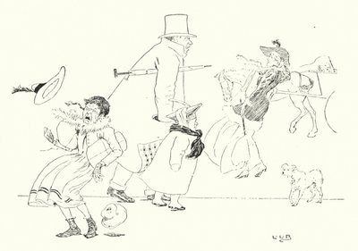 Ha hétfőn tüsszent, veszély miatt tüsszent (metszet) alkotó: Leonard Leslie Brooke