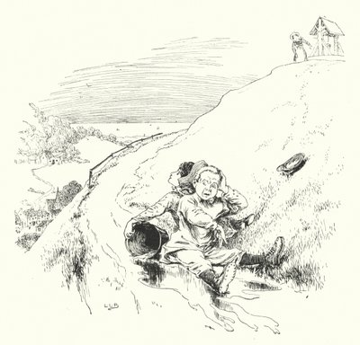 Jack és Jill felment a dombra (metszet) alkotó: Leonard Leslie Brooke