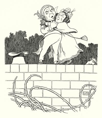 Discobbolos úr és asszony (litho) alkotó: Leonard Leslie Brooke