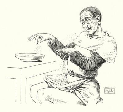 Peter Piper szedett egy csipet ecetes borsot (metszet) alkotó: Leonard Leslie Brooke