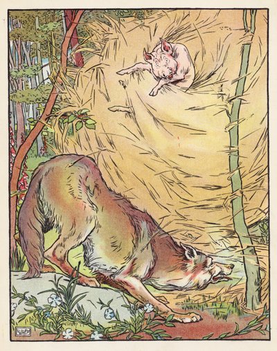 A három kismalac (színes litográfia) alkotó: Leonard Leslie Brooke