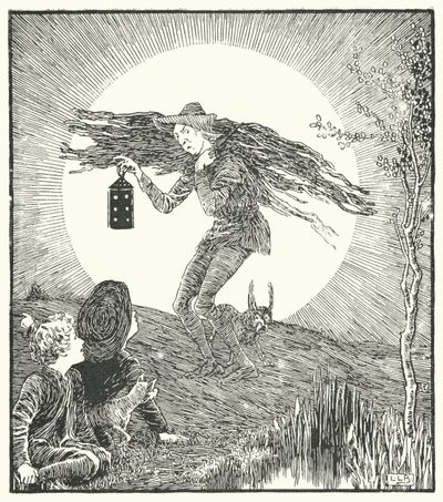 Az ember a Holdon lezuhant (metszet) alkotó: Leonard Leslie Brooke