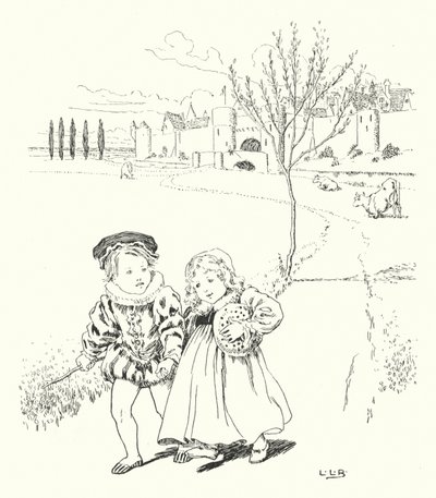 Piacra, piacra, szilvás zsemlét venni (metszet) alkotó: Leonard Leslie Brooke